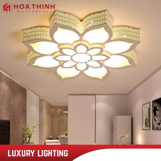 Đèn LED ốp trần Elsa, đèn mâm trang trí cho phòng khách , phòng ngủ hiện đại, 3 chế độ ánh sáng