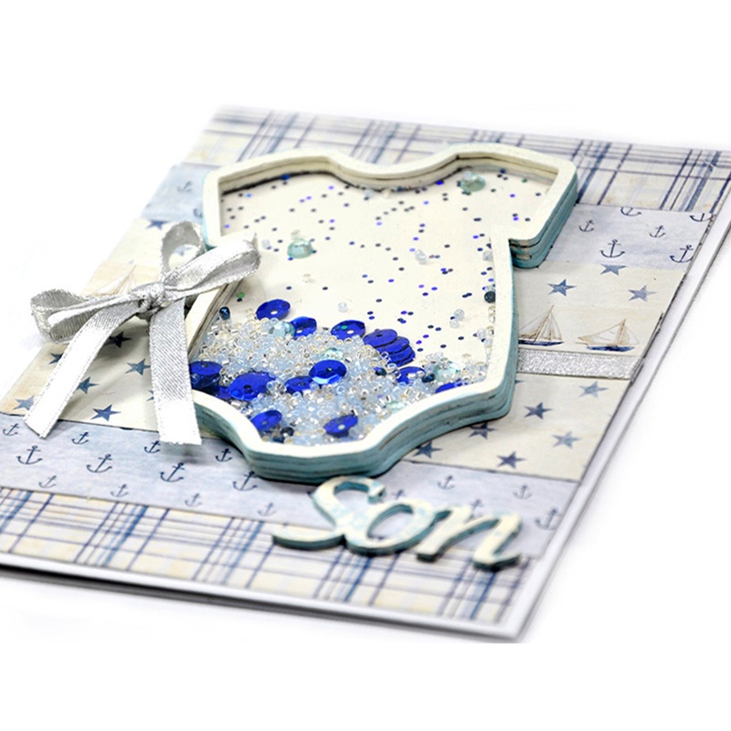 Khuôn Cắt Giấy Kim Loại Hình Em Bé Lắc Lư Dễ Thương