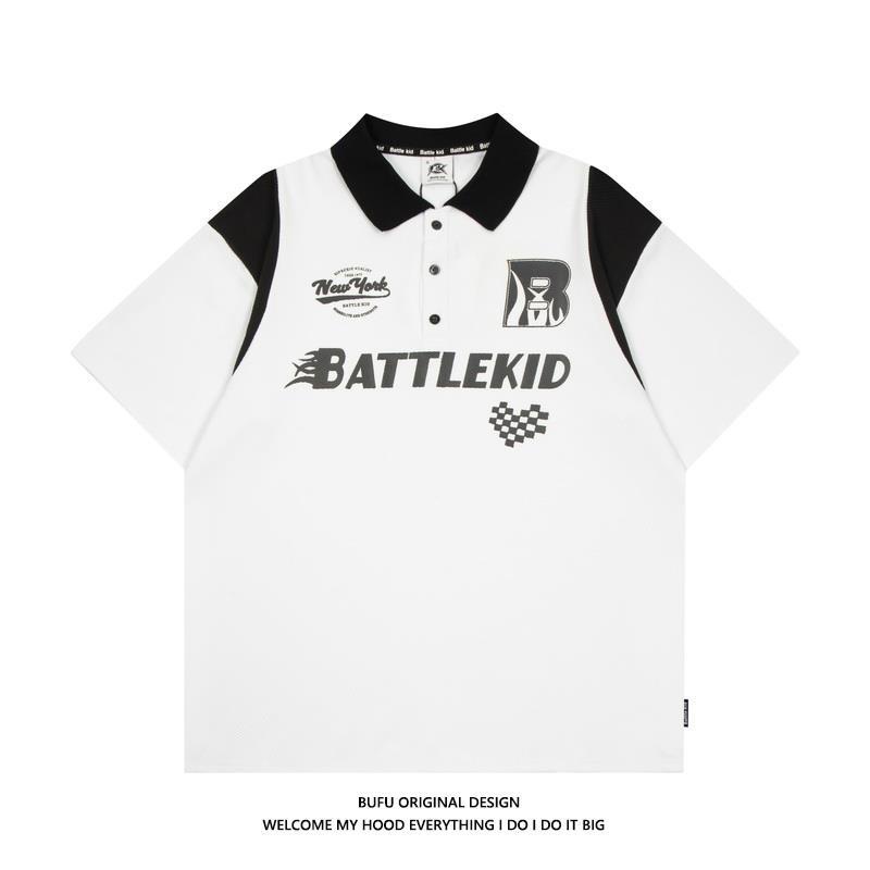 Áo Thun POLO Ngắn Tay Phong Cách Retro Mỹ Thời Trang Mùa Hè Dành Cho Nam Nữ