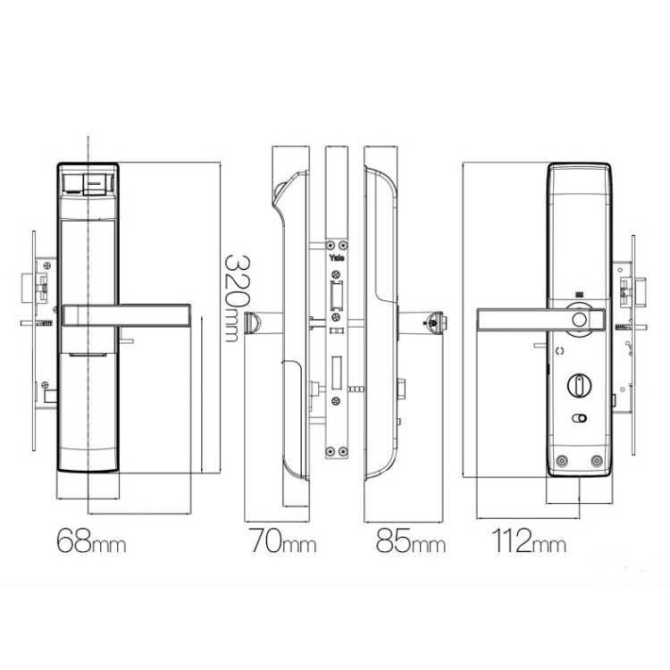 Khóa Cửa Điện Tử Thông Minh Yale YDM4109A Gold (Bảo hành 2 năm) - Hàng chính hãng