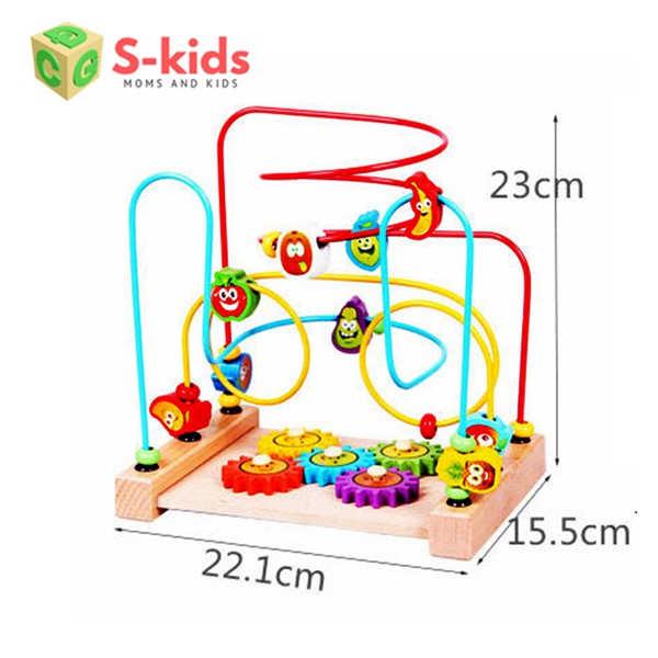 Đồ chơi gỗ S-Kids, Bộ Luồn Hạt, Đồ chơi trẻ em thông minh