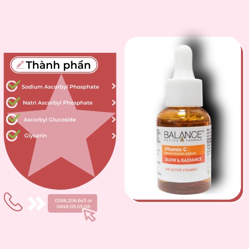 Tinh Chất Làm Sáng Da Vitamin C Balance Active Formula Brightening Serum 30ml SR1450