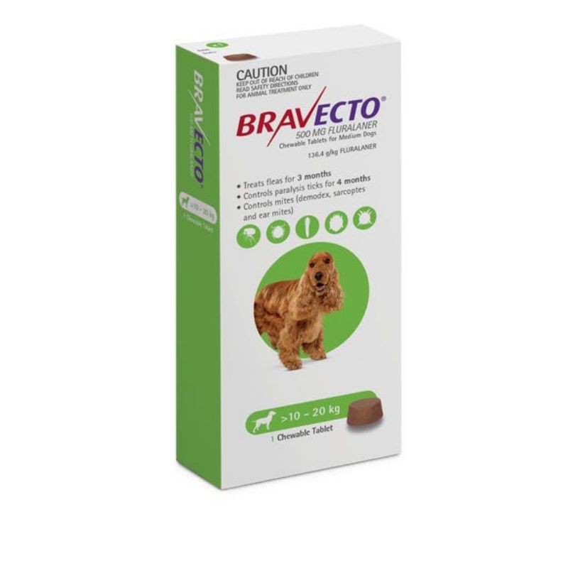 BRAVECTO - bảo vệ cún không bị ghẻ DEMODEX, ve rận, bọ chét