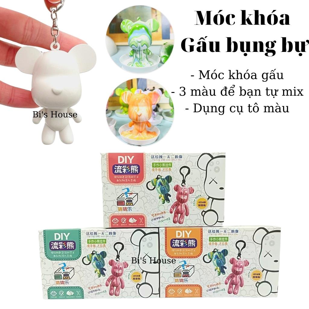 Móc Khóa Trang Trí Gấu Bụng Bự Handmade Tự Làm Sơn Màu