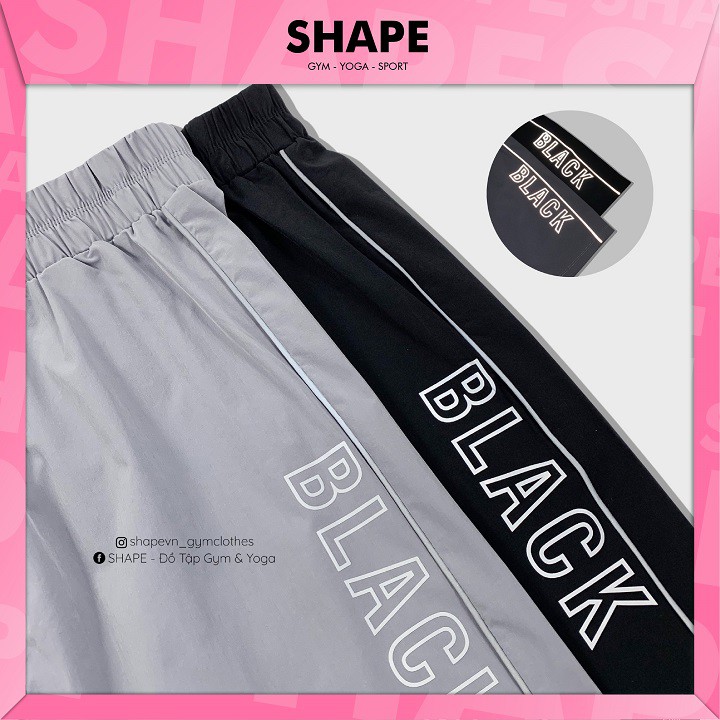 Quần short thể thao nữ Shape black [S108]