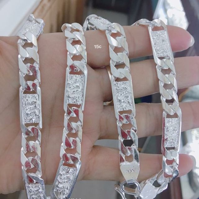 Dây chuyền bạc nam phong cách