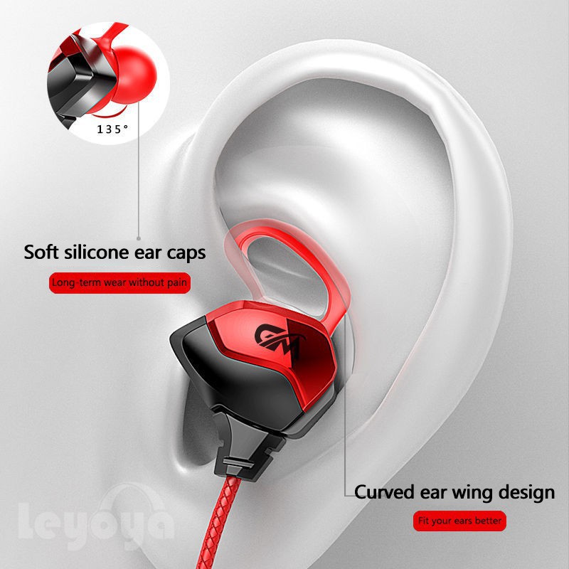 Tai nghe nhét tai Leyoya G3000 thích hợp chơi game có mic chống ồn tiện dụng