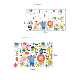 Decal dán tường vườn thú