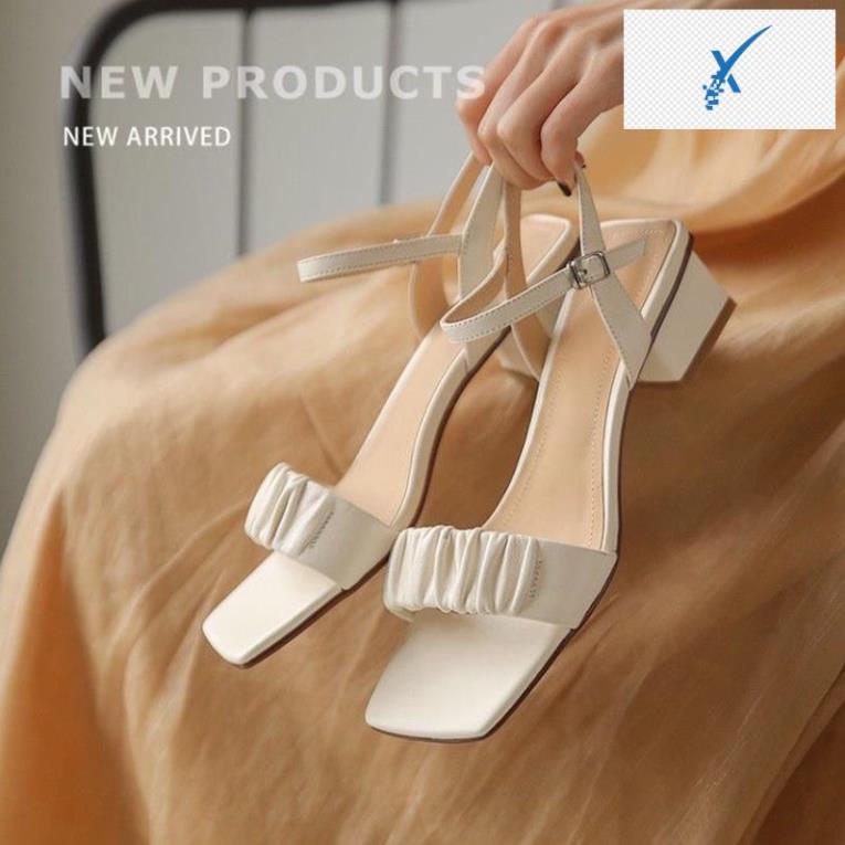 🖐️ Giày Sandal DILY Gót Vuông Quai Nhún Cao 3cm_AA0261 🖐️