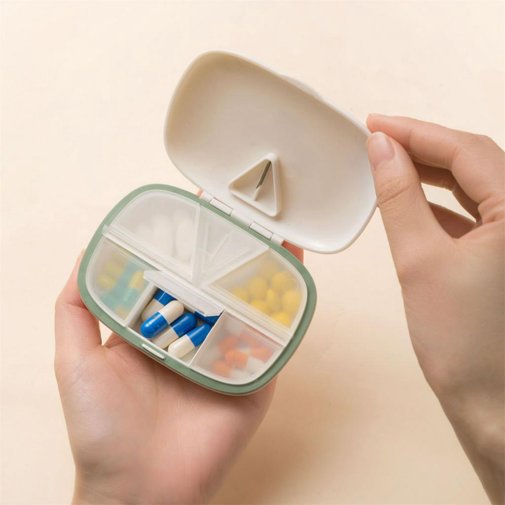 Hộp đựng thuốc 5 ngăn JUJIAJIA chống thấm nước chống ẩm dễ mang theo tiện dụng