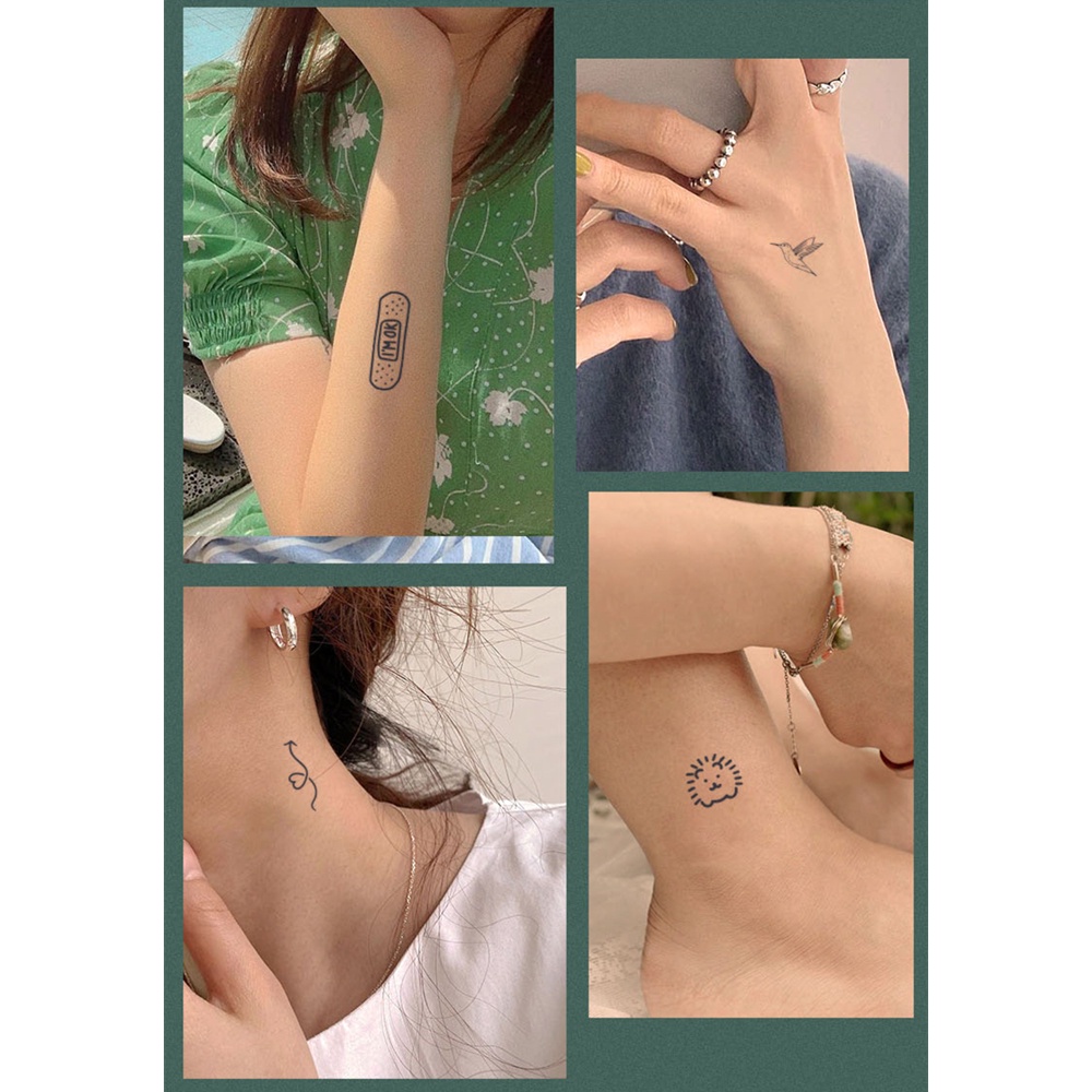 Miếng Dán Hình Xăm Tạm Thời Chống Thấm Nước Hình Dễ Thương