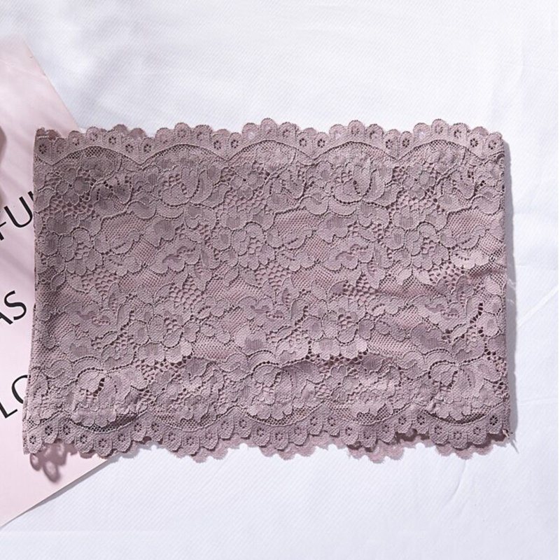 Áo Lót Ống Co Giãn Không Đường May Họa Tiết Ren Hoa Cho Nữ