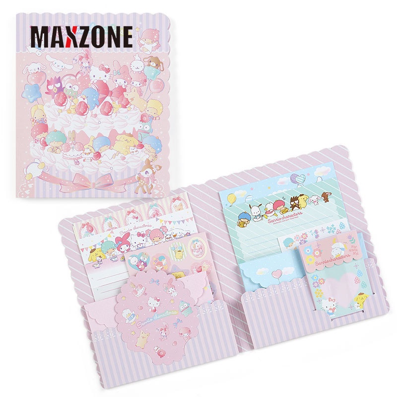 Bộ Nhãn Dán Giấy Ghi Chú Họa Tiết Hoạt Hình Kitty Kuromi My Melody Cinnamoroll Đáng Yêu