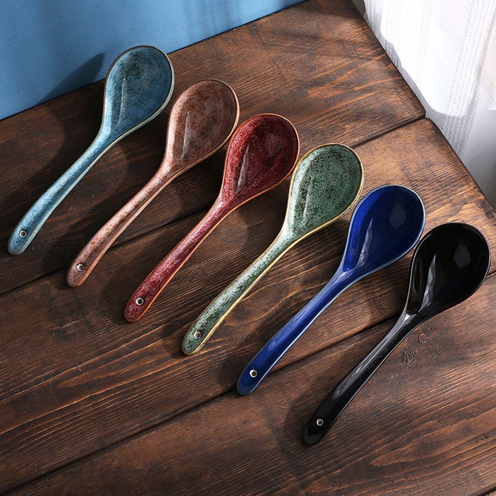 Muỗng Ăn Súp Bằng Sứ Phong Cách Nhật Bản