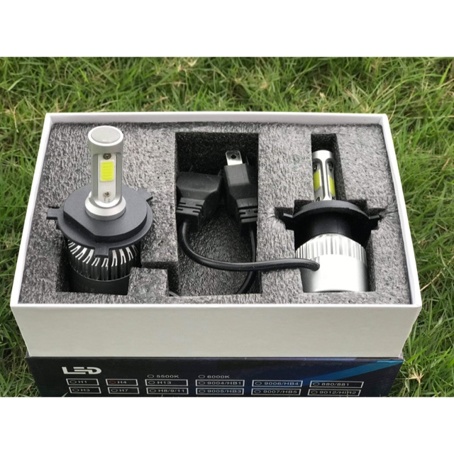 Đèn pha LED siêu sáng chân H4. [Gắn mọi loại xe]
