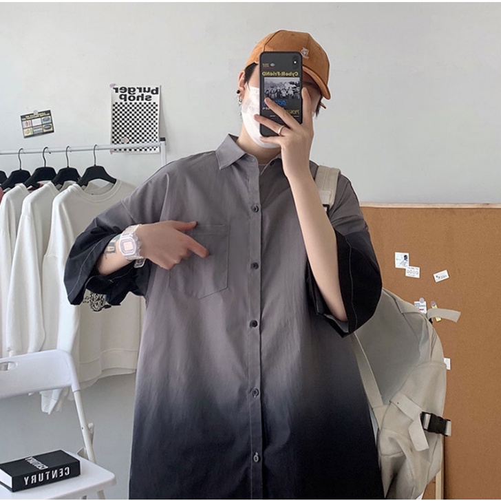 Áo Khoác Sơ Mi Dáng Rộng Phối Túi Cá Tính Thời Trang Hàn Quốc Cho Nam Simple Unisexthun Nam Chất KhoáC Gió Thể Thao Nam Nữ Unisex