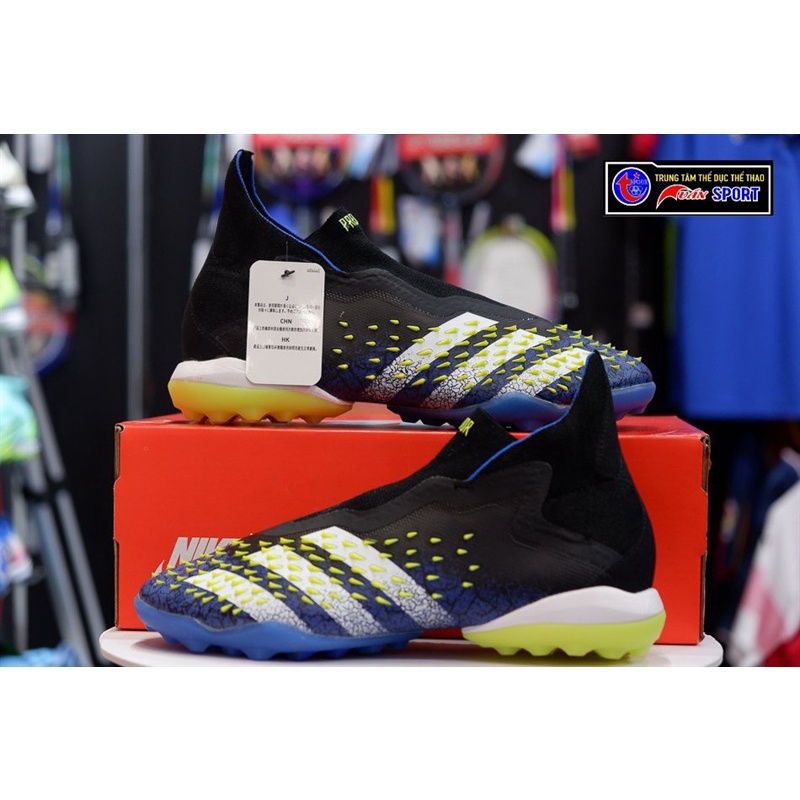 Giày đá bóng PREDATOR FREAK + TF bản siêu cấp - đen xanh (size 39 - 45 )