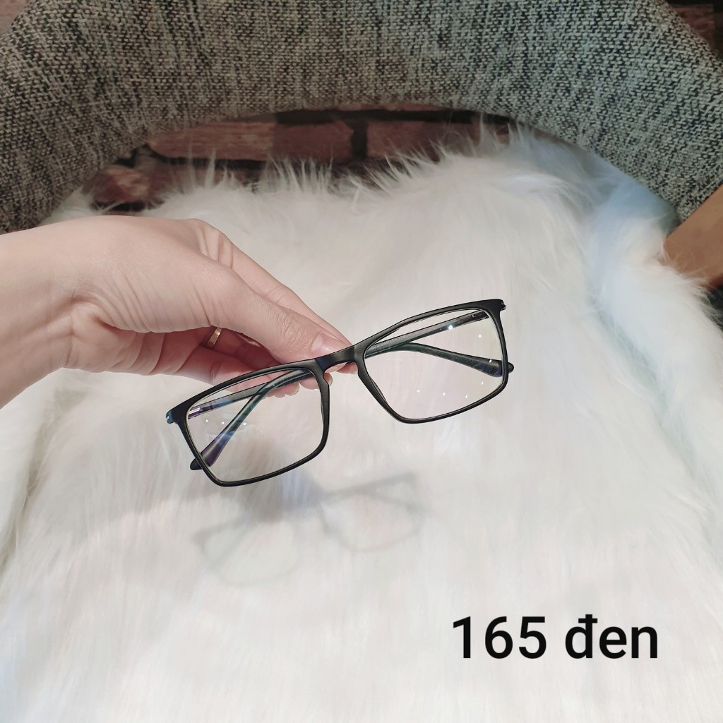 Kính Cận Mắt Vuông Gọng Nhựa Dẻo J165