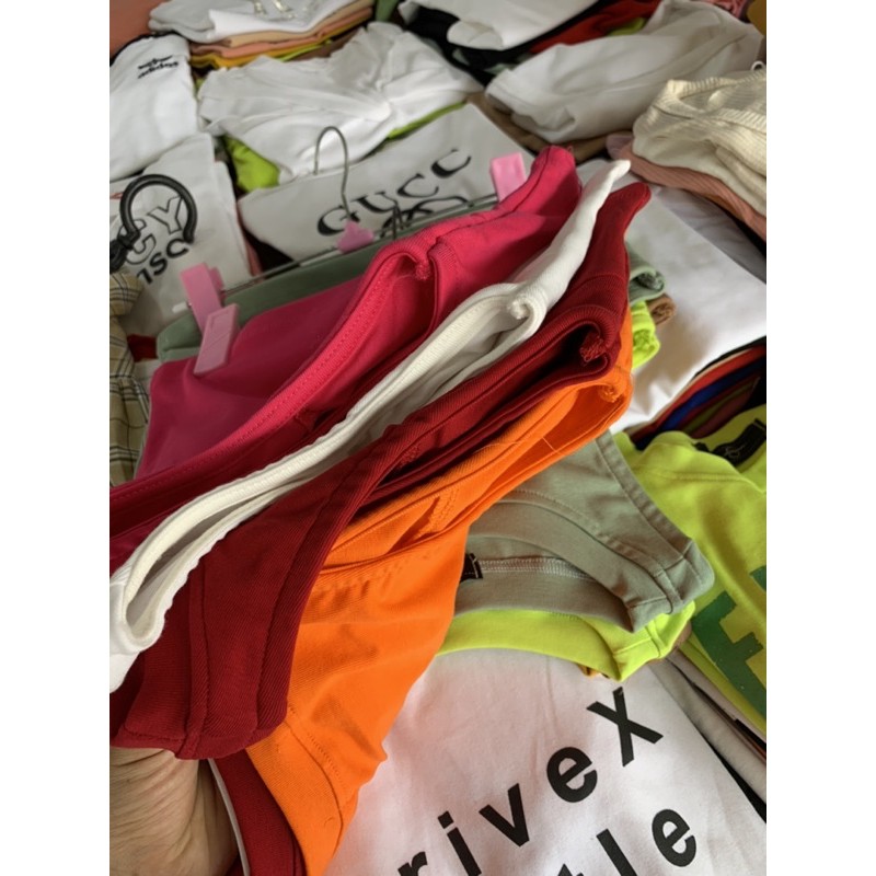 Áo thun 3 lổ croptop