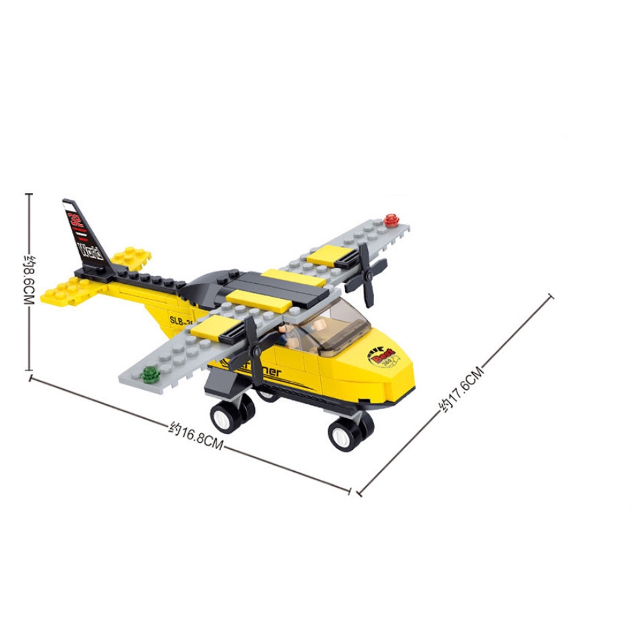 Bộ xếp hình Lego Xiaolu Ban 0360 hình máy bay cho trẻ trên 3 tuổi