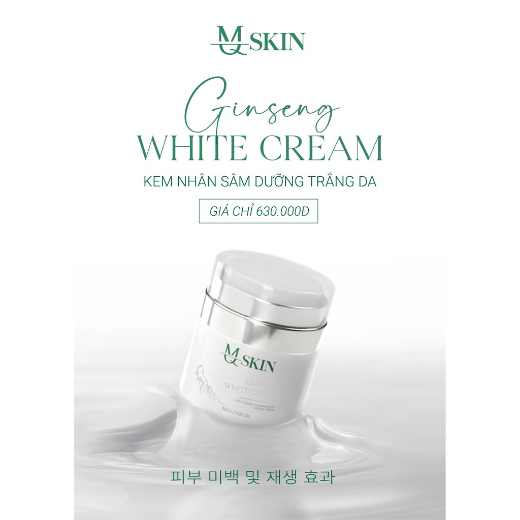 MQ SKIN Ginseng Whitenning Face Cream 30g - Kem dưỡng trắng và tái tạo da