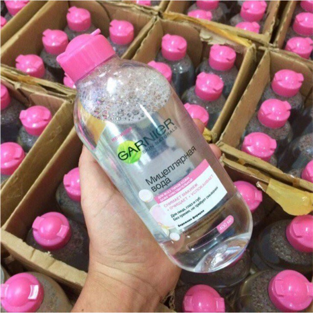 Tẩy trang Garnier Micellar Cleansing Water nắp hồng 400ml - Date mới nhất