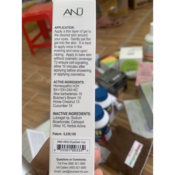 ANU heavenly eyes gel 30ml date 03/2022