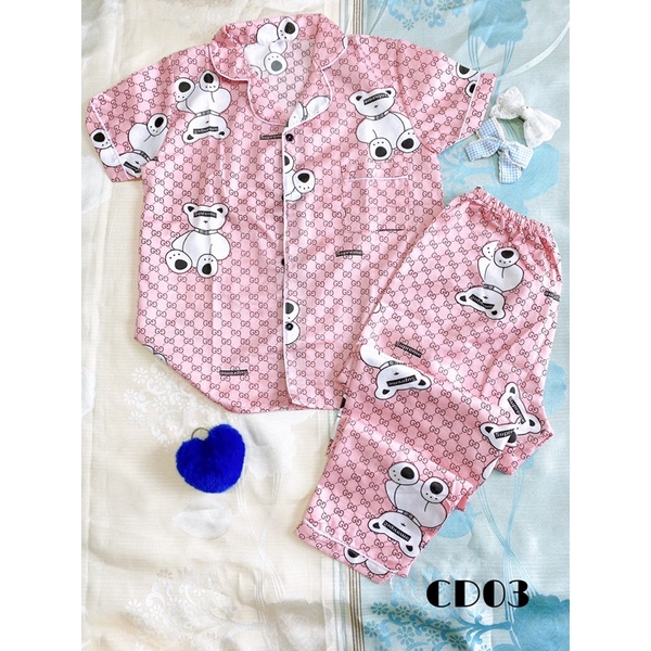 Đồ bộ pijama mặc nhà ( Áo ngắn Quần dài)