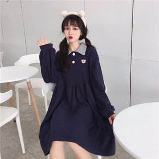[SIÊU XINH] Váy babydoll nỉ bông thêu thỏ gấu dễ thương Hàn Quốc giá rẻ (Sỉ từ sp bất kỳ)