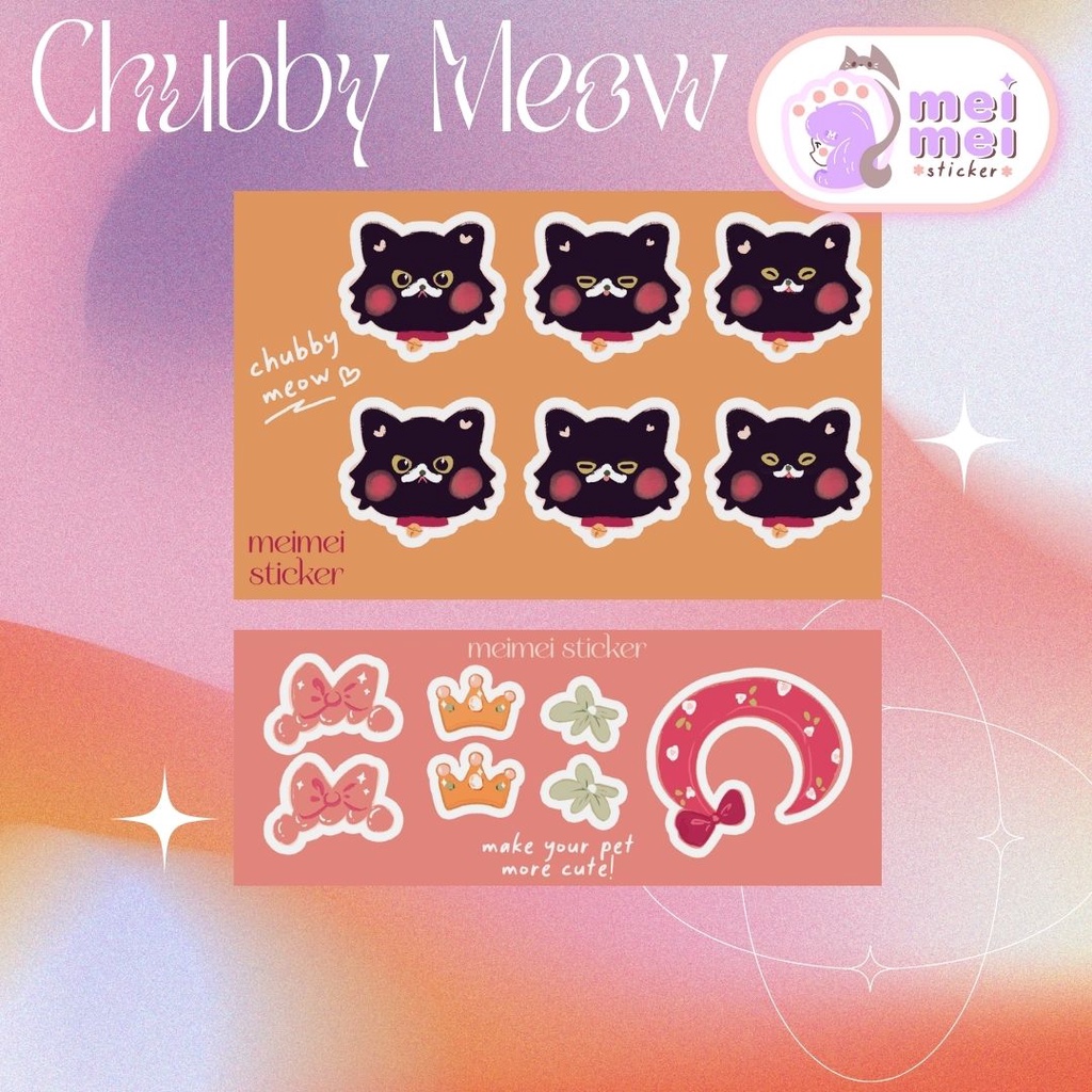 Meimei Sticker - Chubby Pets - Set sticker thú cưng và phụ kiện xinh xinh