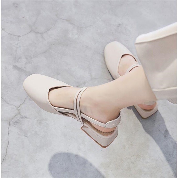 Giày cao gót mũi tròn 3 phân - G049