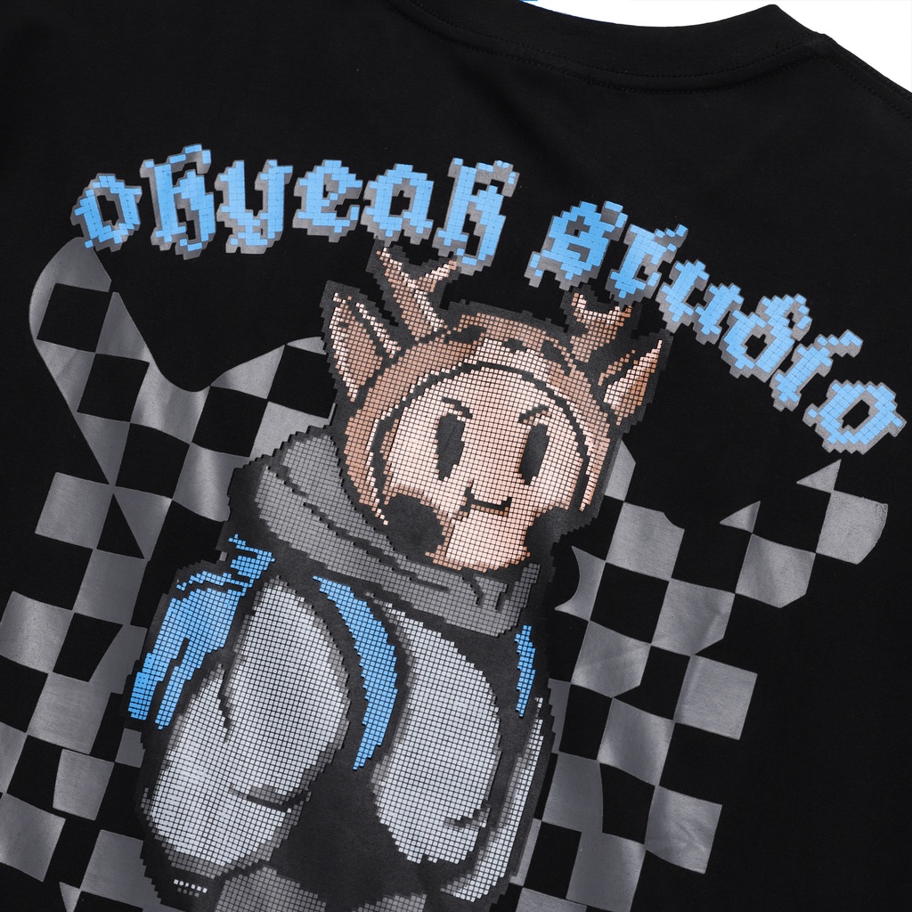 Áo thun tay lỡ OHYEAH phông Unisex nam nữ Premium Cotton oversize form rộng CERY STUDENT - Đen