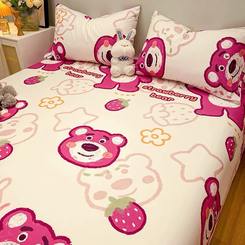 Bộ Ga Gối ❤️ ga gối cotton 100% họa tiết hoa nhí vintage phong cách Hàn Quốc đủ size đệm nhập khẩu chính hãng