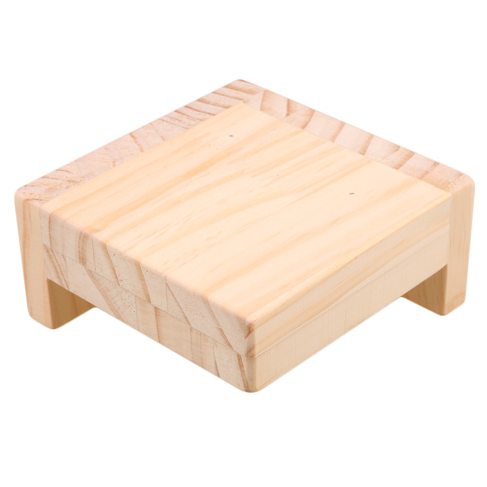 Tấm lót chân đồ nội thất bằng gỗ rắn hình chữ L Tăng chiều cao thêm 3/5/8CM hỗ trợ chân giường