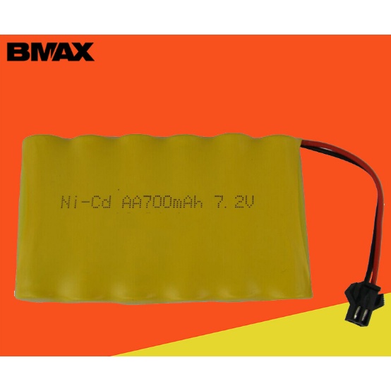 Pin Sạc Ni-Cd AA 3.6V, 4.8V, 6V, 7.2V 700 mAh Cổng Cắm SM Dùng Cho Đồ Chơi Ô Tô, Mô Hình Điều Khiển Từ Xa