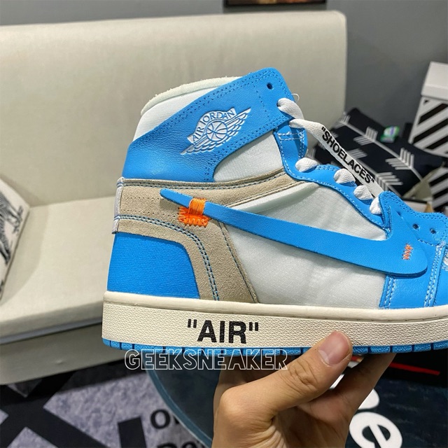 [GeekSneaker] Giày Jordan 1 UNC x Off White OW + Stock X | BigBuy360 - bigbuy360.vn
