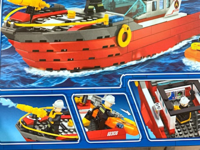 Đồ Chơi Lắp Ráp Xếp Hình Sembo Block Thuyền Cứu Hộ Trên Biển 603036-476 mảnh
