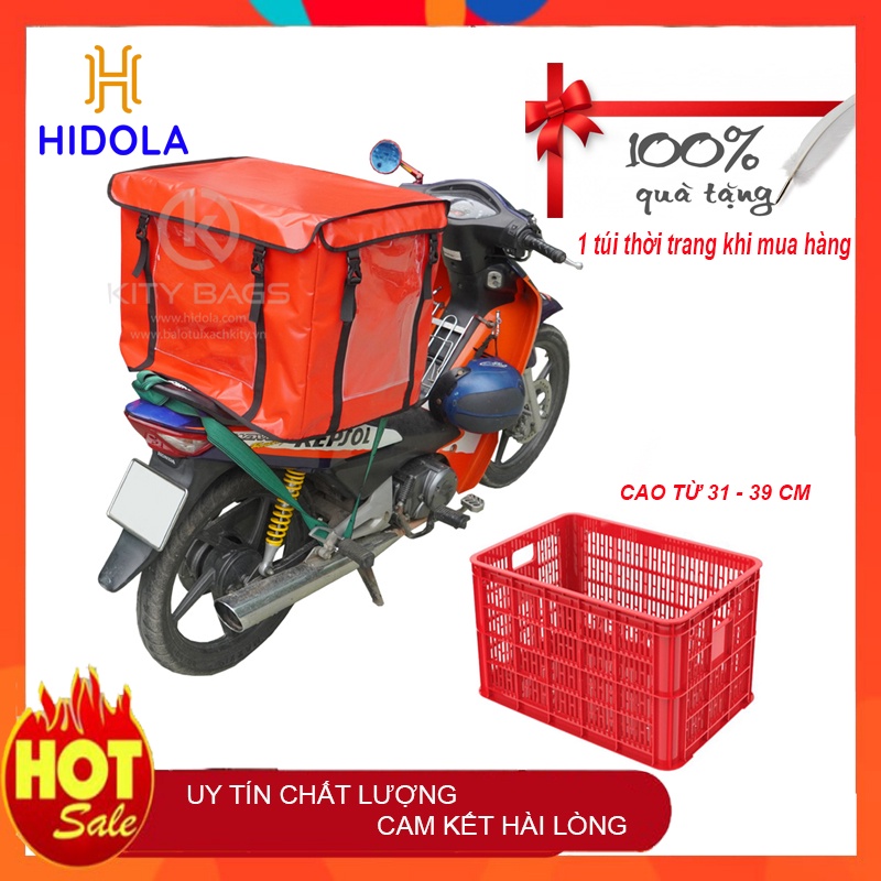 SET 3 cái - Áo che mưa sọt nhựa giao hàng Cao 39cm