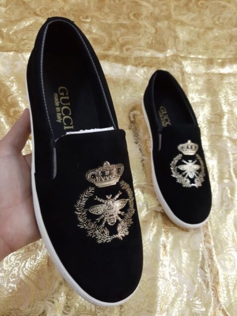 Giày lười nam in bông lúa và ong siêu đẹp | BigBuy360 - bigbuy360.vn