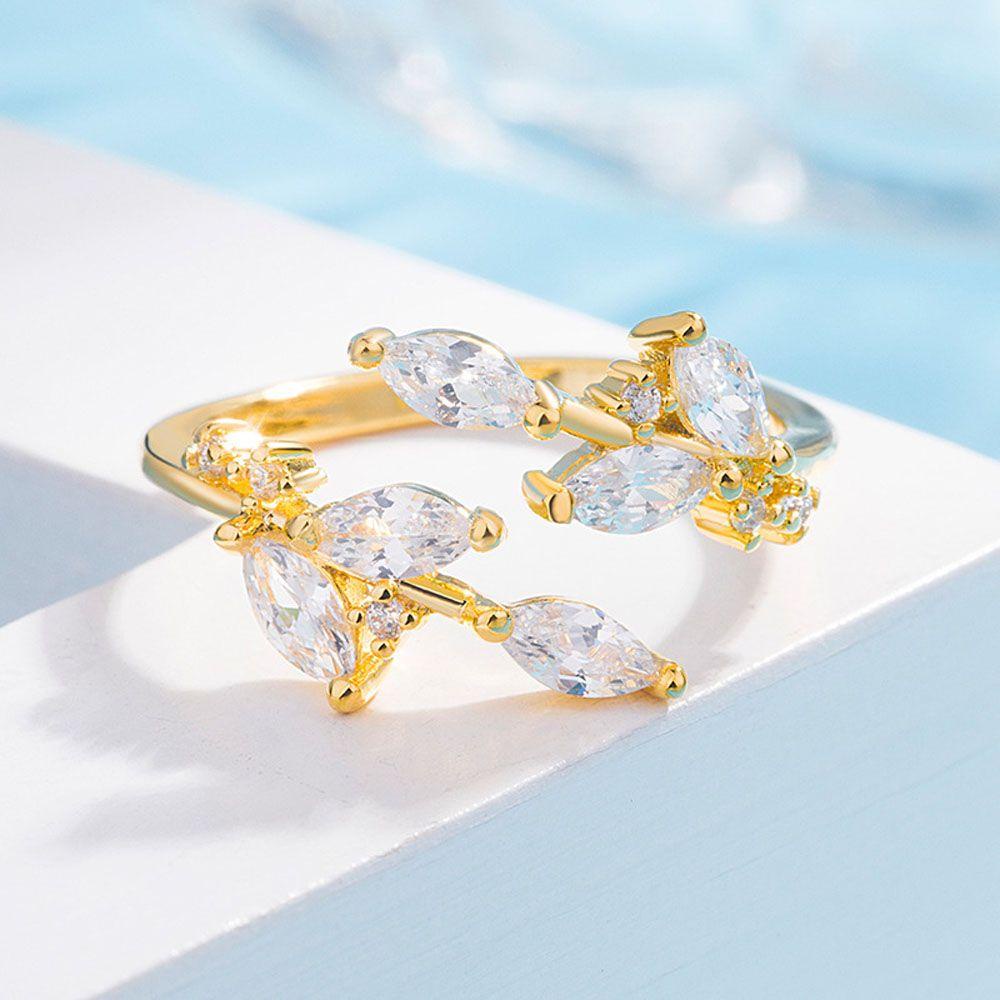 EXPEN Nhẫn Hình Lá Có Thể Điều Chỉnh Kích Cỡ