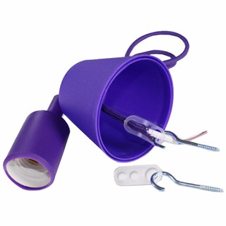 Đui đèn thả xoáy E 27 chống nước, màu xanh và màu nâu