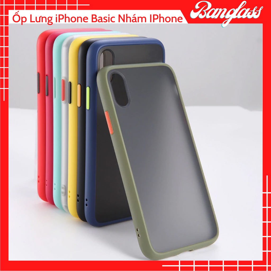 Ốp Nhám Bảo Vệ Camera iPhone 7 8 7 Plus 8 Plus X Xs Xr XsMax iPhone 11 11 Pro 11 Promax Hana Case