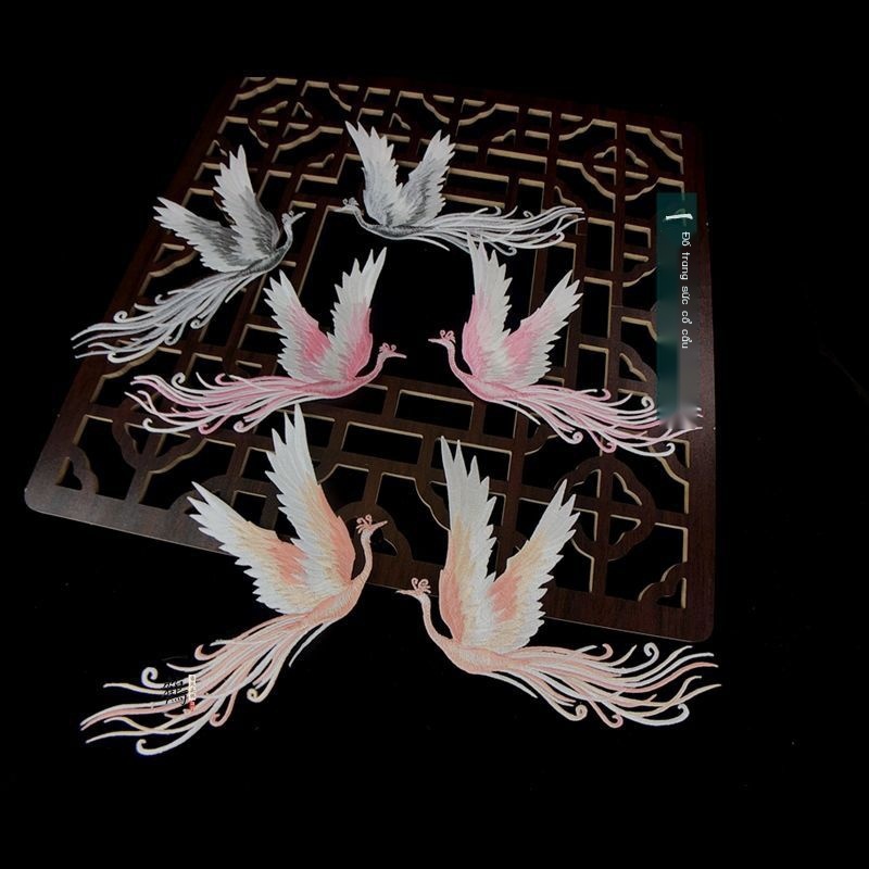 [Aishang Trang Sức Đẹp] Kẹp Tóc Hình Chim Phượng Hoàng Siêu Cổ Tích {Phoenix.}Phụ Kiện Kẹp Tóc Hán Phục Cổ Điển Thêu Họa Tiết Hoa Và Chim Hạc Độc Đáo