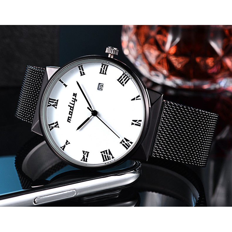 Đồng Hồ Nam Cao Cấp Modiyz Dây Đeo Thép Không rỉ chất lượng cao