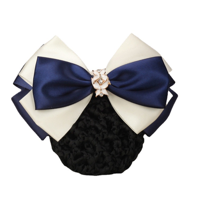 Kẹp Tóc Hình Nơ Họa Tiết Kẻ Sọc Thời Trang Công Sở Cho Nữ