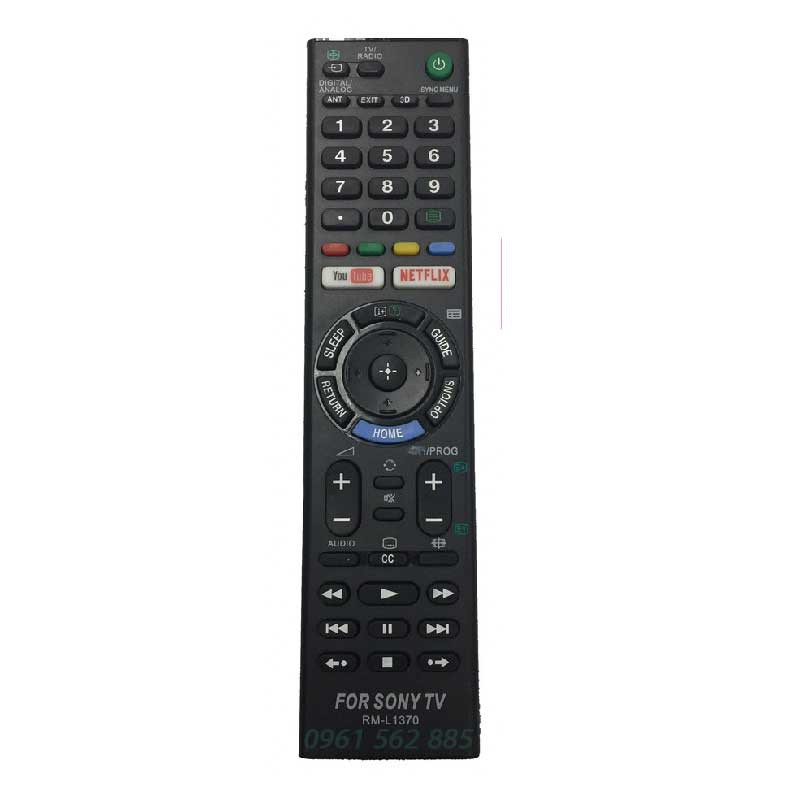 Điều Khiển Remote Tivi SONY Smart RM-L1370 NETFLIX-YOUTUBE