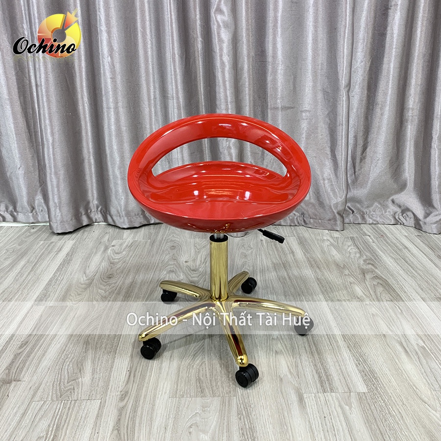 Ghế Trang Điểm Xoay, Ghế Spa Phun Săm Mẫu Nhựa Khoét lỗ Chân Vàng Sao Cao Cấp (Hình Thật Shop Chụp)