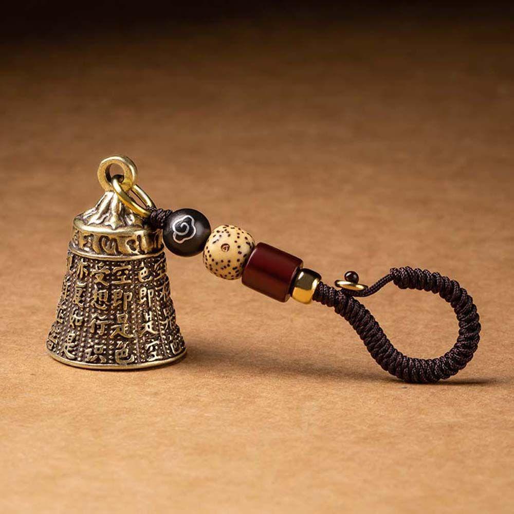 Móc Chìa Khóa Xe Hơi Bằng Đồng Thau Handmade Phong Cách Phật Giáo Tây Tạng