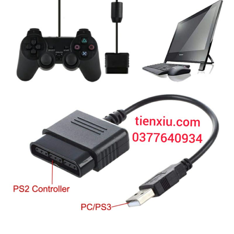 Cổng chuyển đổi tay cầm ps2 sang pc laptop đầu chuyển tay Ps2 sang usb