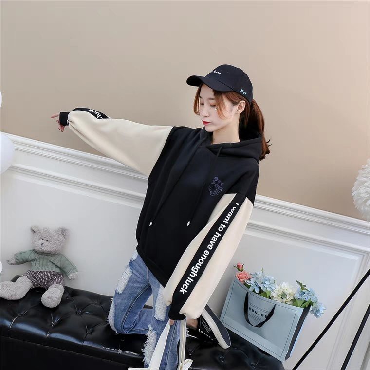 [FREESHIP_99K] Áo Hoodie nữ in chữ Lucky siêu đẹp - DS13